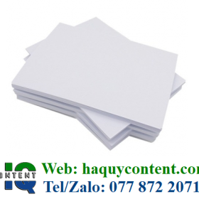 BẢNG BÁO GIÁ SỈ VÀ LẺ CÁC LOẠI GIẤY A4 PHOTO