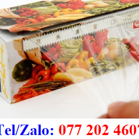 CUỘN MÀNG BỌC THỰC PHẨM AN TOÀN CHẤT LƯỢNG 30CMX300M CÓ DAO CẮT GIÁ SỈ