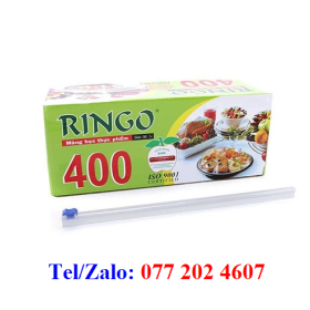 CUỘN MÀNG BỌC THỰC PHẨM RINGO 25CMX300M CÓ DAO CẮT GIÁ SỈ