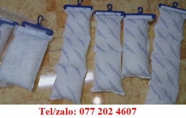 HẠT HÚT ẨM SILICAGEL TRẮNG, ĐÓNG GÓI TÚI VẢI