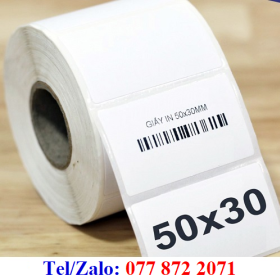 TEM NHÃN DECAL GIẤY 50MM X30MM GIÁ RẺ TP.HCM