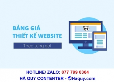 THÔNG BÁO GIÁ LÀM WEBSITE BÁN HÀNG