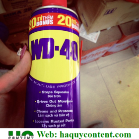 WD – 40 BÔI TRƠN DÂY SÊN, XÍCH, ỐC VÍT, LƯỠI KHOAN